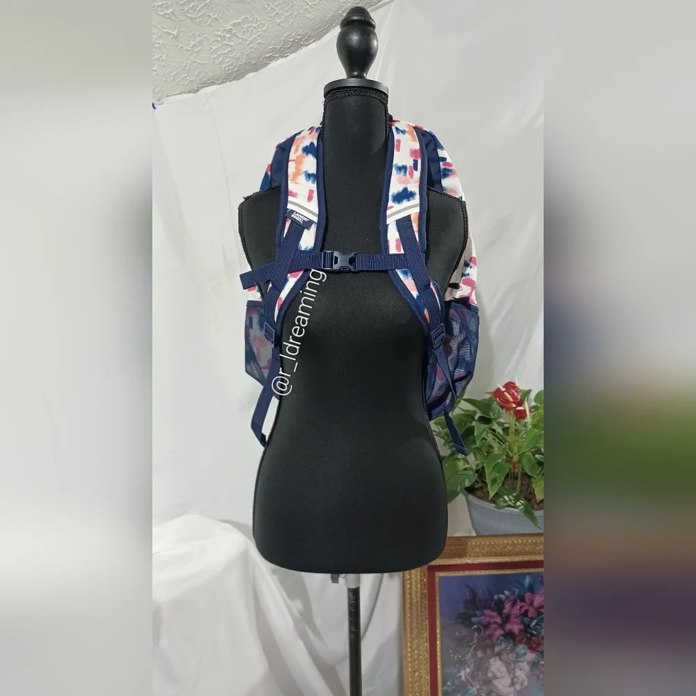 NWOT Lands' End Tie Dye Unisex Kids To College Large Backpack One Size Fits Most